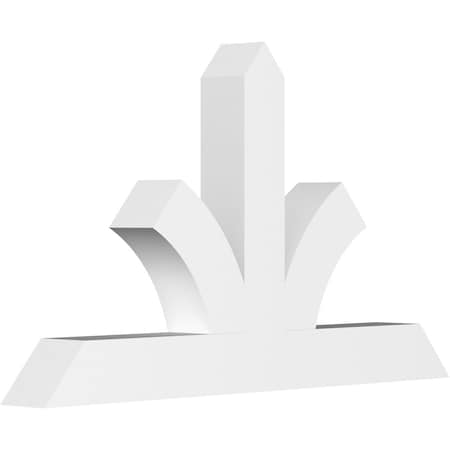 Ekena Millwork Richland Architectural Grade PVC Gable Bracket, 60"W x 35"H x 6"D x 6"F, 14/12 Pitch GBP060X35X0606RIC00